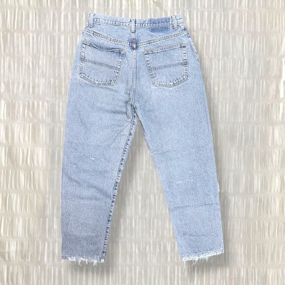 Vintage BAB High-Waisted Distressed Mom Jeans Light Wash Blue - Size Medium - Picture 2 of 3